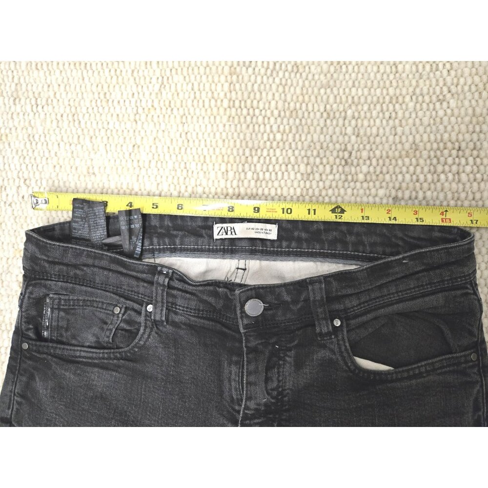 STYLISH BLACK DENIM JEANS BY ZARA 32x26 GREAT CONDITION - Picture 5 of 6
